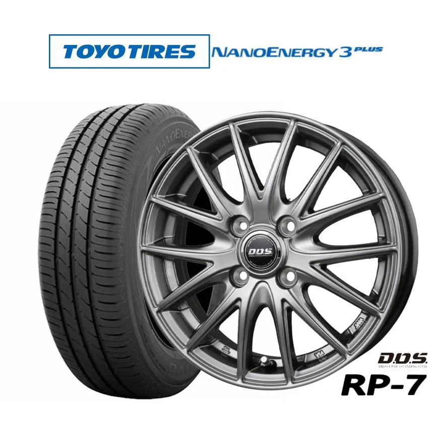 サマータイヤ ホイール4本セット BADX D,O,S(DOS) RP-7 トーヨータイヤ NANOENERGY ナノエナジー 3プラス  195/65R15