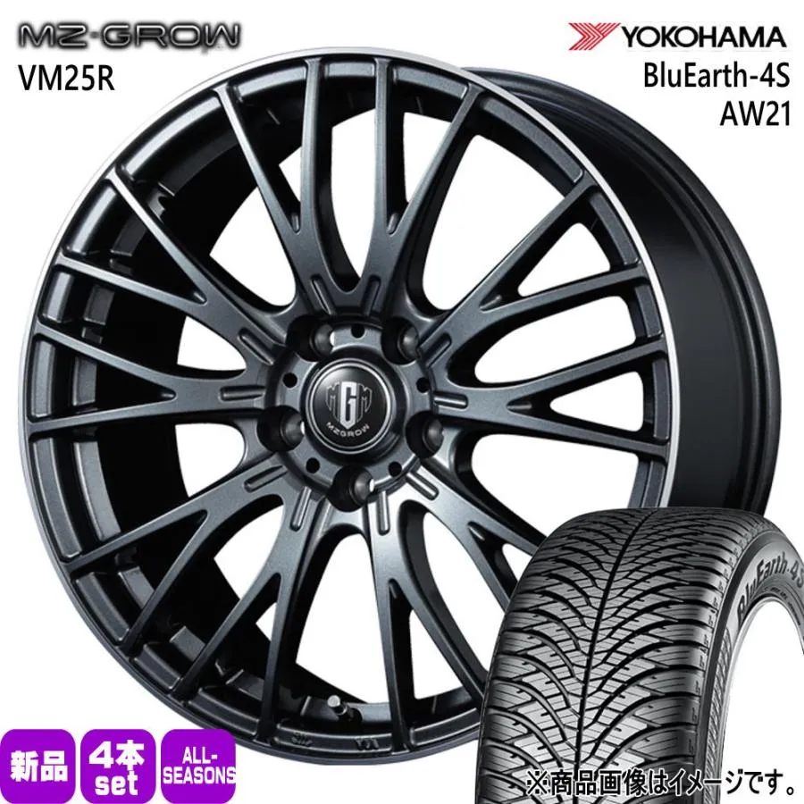 CH-R エスティマ アテンザ MAZDA6  ヨコハマ 225/50R18 99W XL BluEarth-4S AW21 夏冬兼用 オールシーズンタイヤ MZ-GROW VM25R