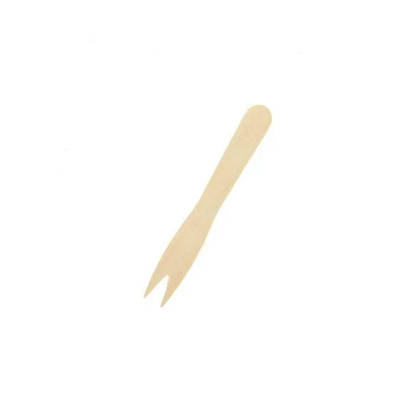 シモジマHEIKO 木製ミニフォーク 85mm 未晒紙完封 #004514139 1セット（10000本：100本×100パック）
