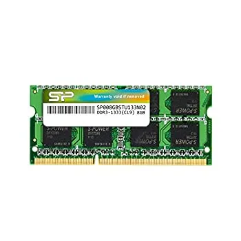 【中古-非常に良い】 シリコンパワー ノートPC用メモリ 204Pin SO-DIMM DDR3-1333 PC3-10600 8GB SP008GBSTU133N02