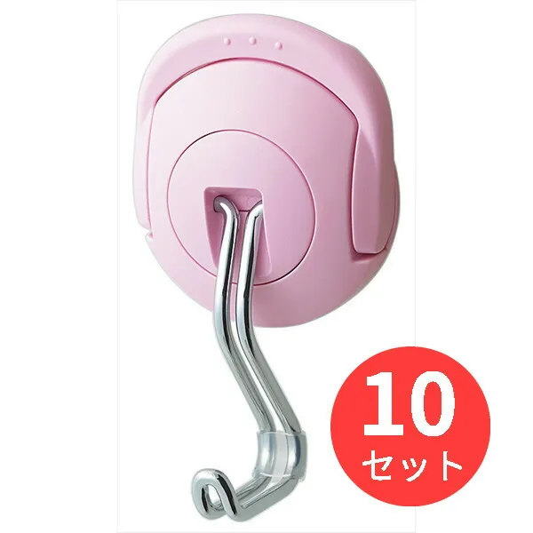 【10個セット】コクヨ 超強力マグネットフック(タフピタ)最大保持荷重10kgf ピンク フク-227P【まとめ買い】
