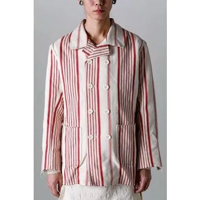 オルヴィ トーマス OLUBIYI THOMAS Double Breasted Work Jacket （Red × Off-White）