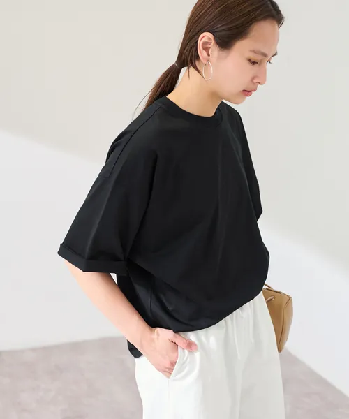 tシャツ ATON/エイトン SUVIN 60/2 WIDE SLEEVE T-SHIRT レディース