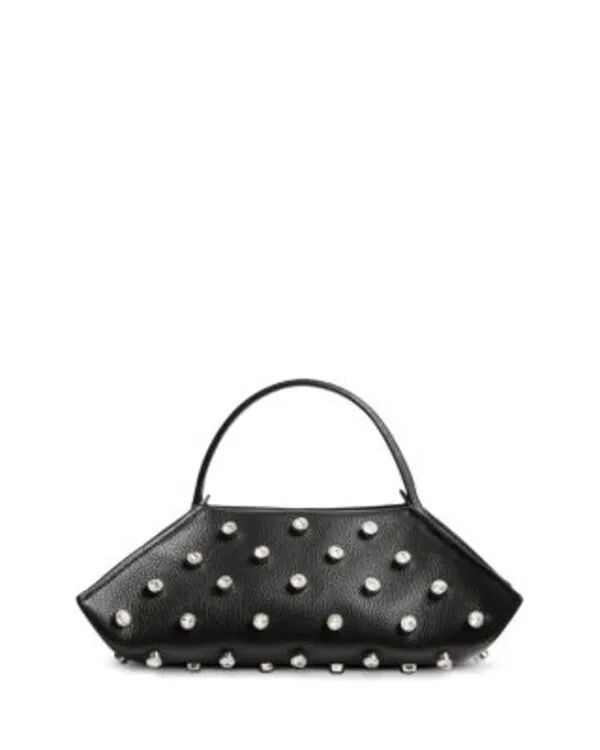 アルチュザラ レディース バッグ レザー Altuzarra Origami Embellished Leather Baguette Bag Black/Crystal ブラック