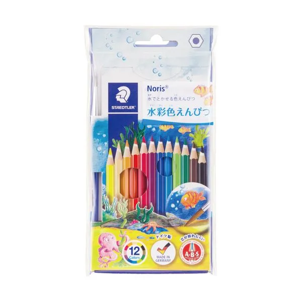 （まとめ）ステッドラー ノリスクラブ 水彩色鉛筆12色セット 14410NC12P 1パック【×10セット】[21]