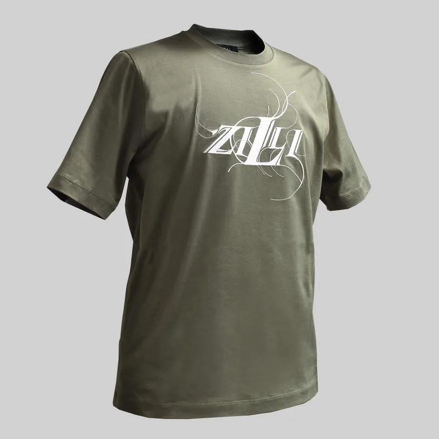 ZILLI ジリー Tシャツ カットソー 半袖シャツ メンズ カジュアル ブランド コットン メンズ オリーブグリーン グリーン 深緑 おしゃれ 紳士服 高級 大きいサイズ