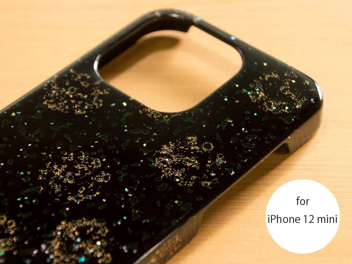 【iPhoneケース】唐塗 貝蒔 黒 [for iPhone12mini]