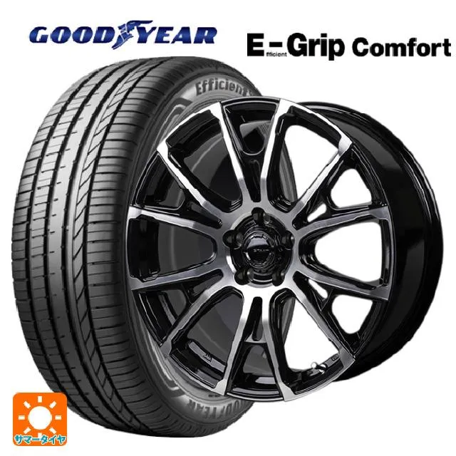 送料無料 サマータイヤホイール 4本セット 215/45R18 93W XL グッドイヤー エフィシェントグリップ コンフォート ジャパン三陽 ハイブ
