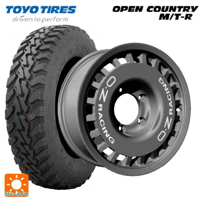 送料無料 サマータイヤホイールセット 195R16 104Q トーヨー オープンカントリー MTR ブラックレター # オーゼット レーシング ラリー