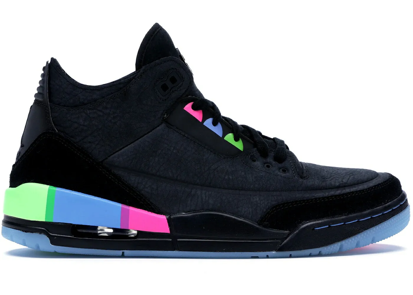 ナイキ ジョーダン 黒色 ブラック 緑 グリーン スニーカー メンズ JORDAN 3 RETRO QUAI 54 (2018) / BLACK BLACK ELECTRIC GREEN