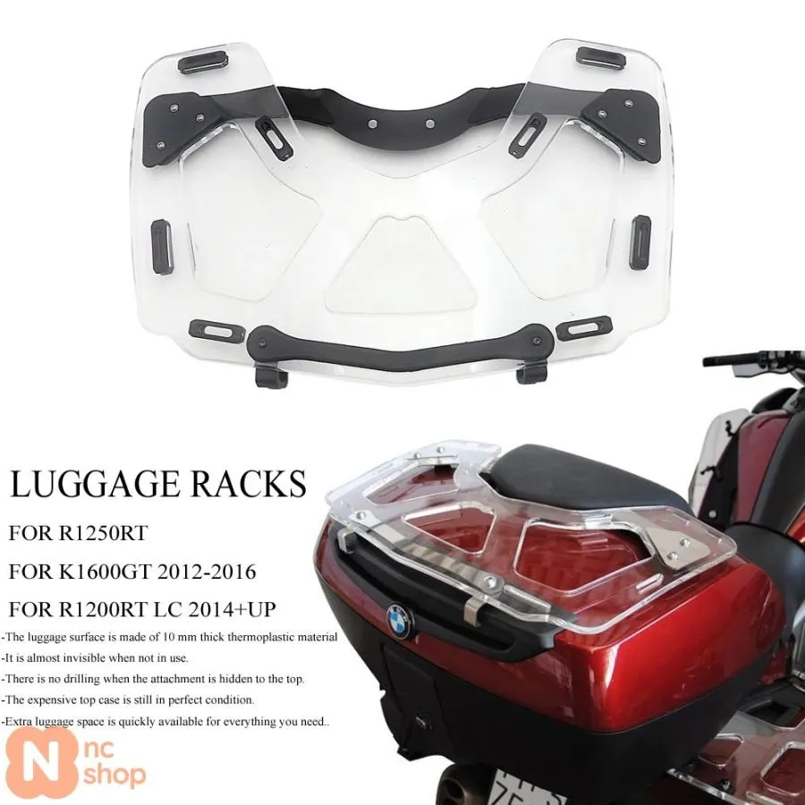 【並行輸入品】バイク用ラゲッジラック - クリア - トップケース用 BMW K1600GT 2012-2016 R1200RT LC R1250RT レール ラゲッジレール