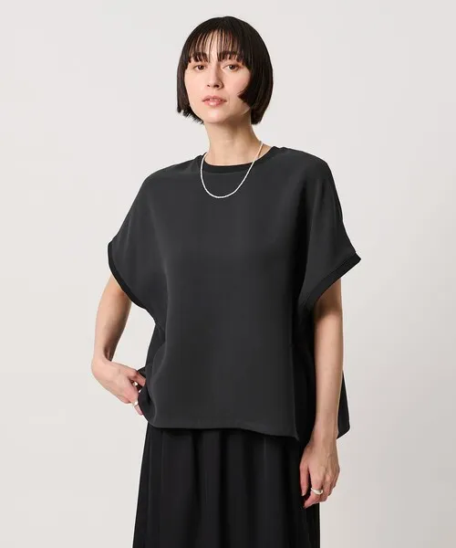 ブラウス シャツ COMFY ドルマン ショートスリーブ ブラウス ‐防汚 UVカット ウォッシャブル‐ レディース