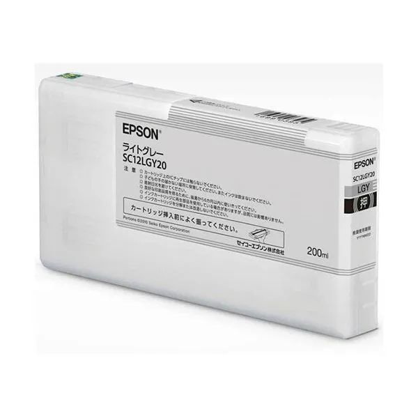 EPSON エプソン インクカートリッジ 200mlライトグレー SC12LGY20 1個 PC プリンター インク インクカートリッジ トナー インク カートリッジ エプソン(EPSON)用