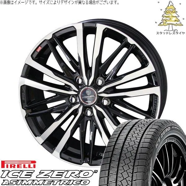 RAV4 ハリアー エクストレイル 225/60R18 スタッドレス | アイスゼロアシンメトリコ \u0026 スマック クレスト 18インチ 5穴114.3