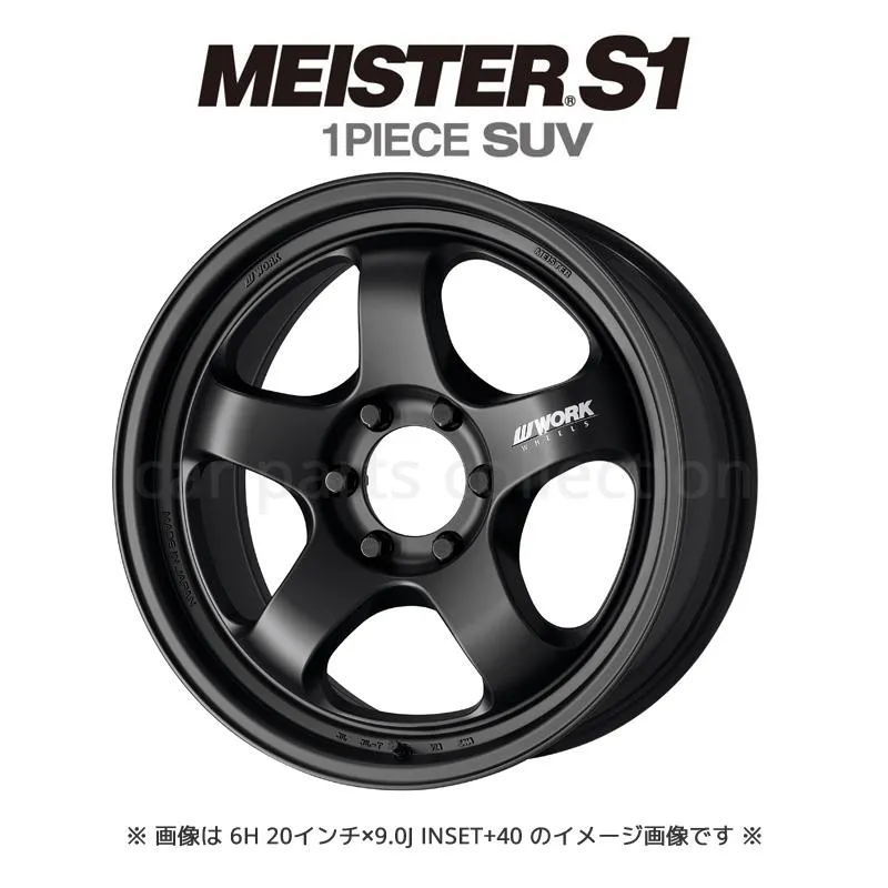 20インチ 9.0J インセット+40 5-150 マットブラック WORK MEISTER S1 1PIECE SUV ホイール1本 (単品)