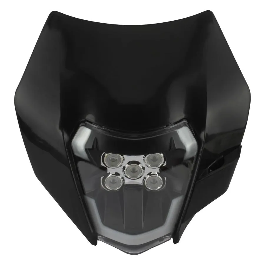 【並行輸入品】 PowerMotor ダートバイク LEDヘッドライト ユニバーサルオートバイヘッドランプキット モトクロスピットバイク エンデュ