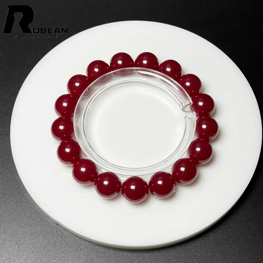 絶賛 EU製★ROBEAN・30A合成スタ一ルビ一★ブレスレット パワーストーン 勝利の石 天然石 綺麗 お守り 12-12.1mm M0728072