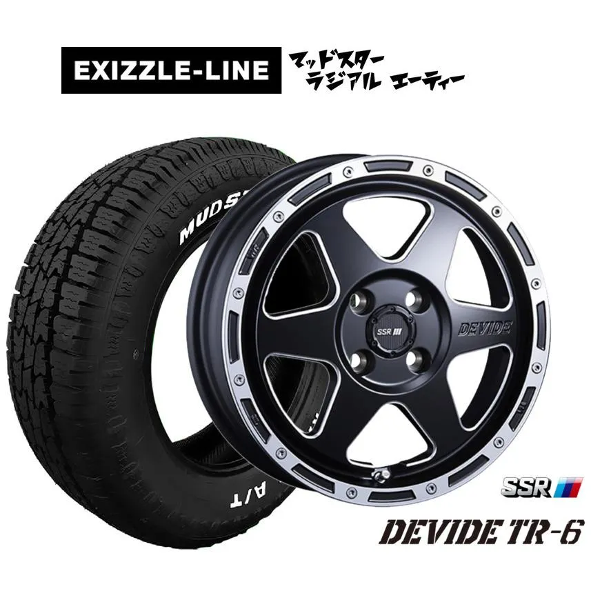 オフロードタイヤ ホイール4本セット タナベ SSR ディバイド TR-6 エクシズルライン MUDSTAR マッドスター RADIAL ラジアル A/T 165/65R14