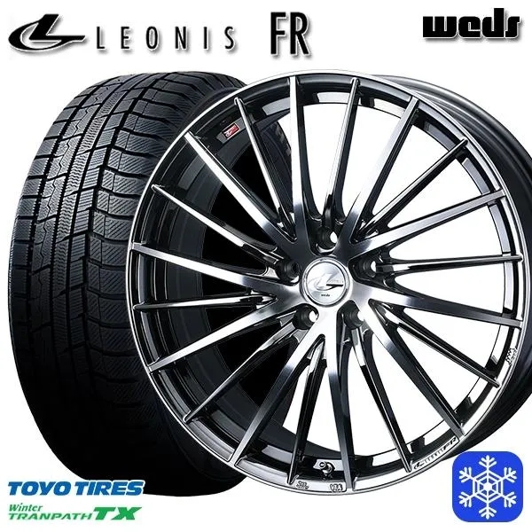 235/50R18インチ TOYO トーヨー ウィンター トランパス TX 5H114.3 スタッドレスタイヤホイール4本セット ウェッズ レオニス FR BMCMC