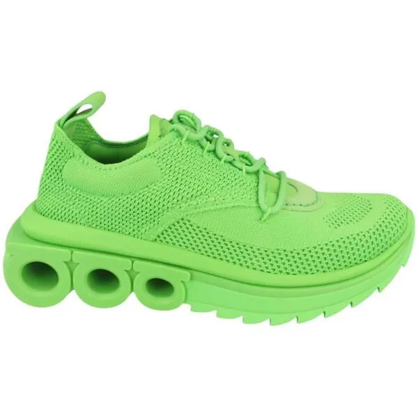 Ferragamo フェラガモ レディース スニーカー Ferragamo Nima Knit Sneakers Green (Women's) 【サイズ US_9.5(26.5cm)】