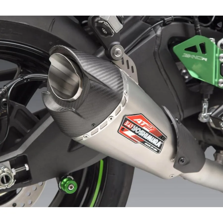 ヨシムラUSA AT2 レース ステンレス 3/4 エキゾースト マフラー カワサキ ZX-10R/RR