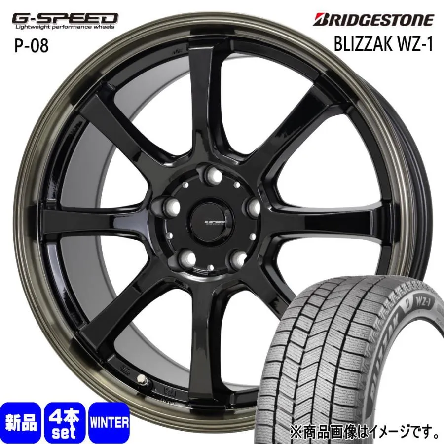 ホンダ CR-Z  ブリヂストン 205/45R17 88Q XL BLIZZAK WZ-1 冬用 スタッドレスタイヤ G・speed P-08 17インチ