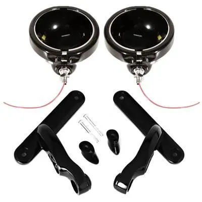 【並行輸入品】 4.5インチ住宅ブラケットマウントリングブラケット補助曇通過ライトランプハーレーストリートグライドflhx用バイク部品