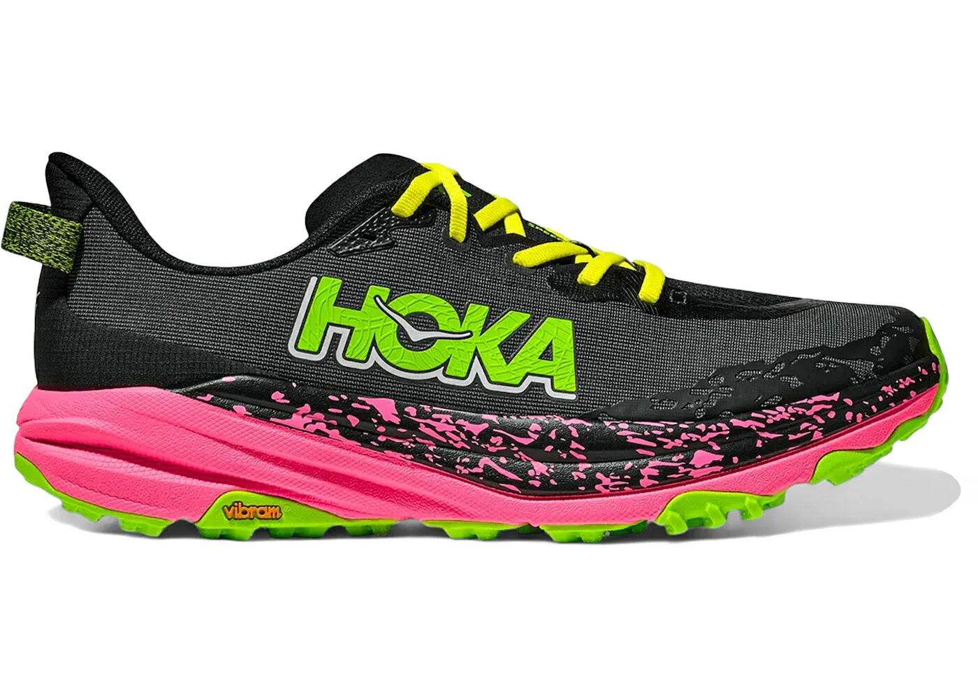 ホカオネオネ 黒色 ブラック ローズ スニーカー メンズ HOKA ONE ONE HOKA ONE SPEEDGOAT 6 BLACK NEON ROSE / BLACK NEON ROSE