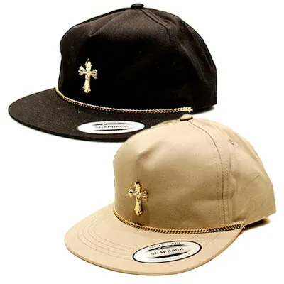 アドバンス ADVANCE スナップバックキャップ メンズ ブラック/ベージュ CROSS CAP -2.COLOR-