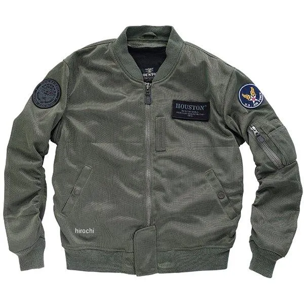 HTVA2311SKHM HTVA-2311S ヒューストン HOUSTON 春夏モデル メッシュジャケット MA-1 M/C カーキ Mサイズ SP店