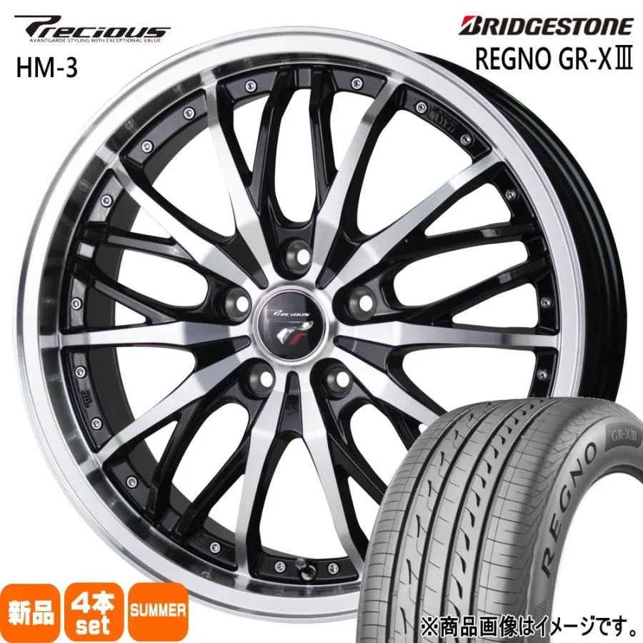 225/45R18 95W XL ブリヂストン REGNO GR-X3 夏用 サマータイヤ Precious HM-3 カムリ クラウン ティアナ J32  18インチ