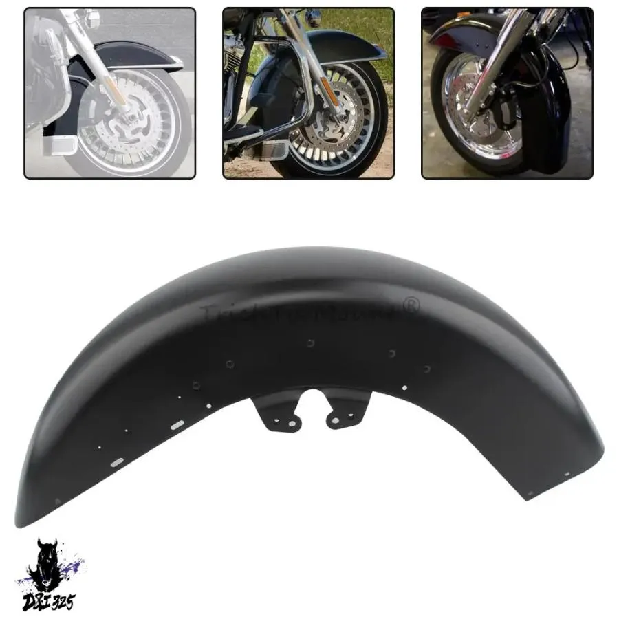 互換品  フロントフェンダーバイクマッドガード高耐久アイアンハーレーツーリングロードキングエレクトラストリートグライド FLTRX ウルトラ 2014-2024