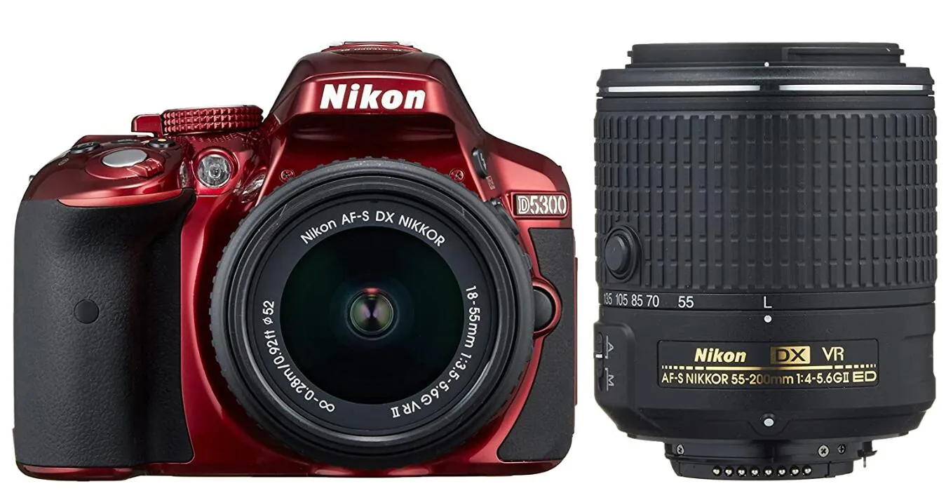 【中古】Nikon ニコン D5300 ダブルズームキット2 レッド
