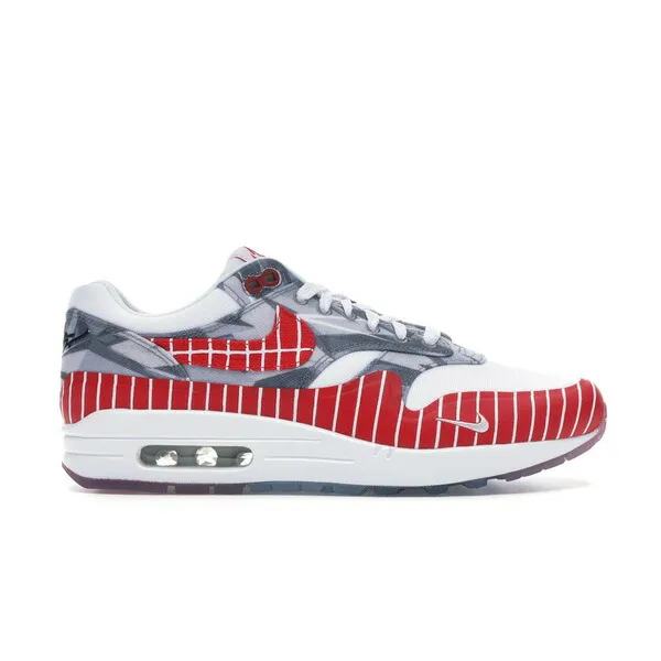 Nike ナイキ メンズ スニーカー  【Nike Air Max 1 x Wasafu Los Primeros】  サイズ US_8.5(26.5cm) White/University Red-Neutral Grey