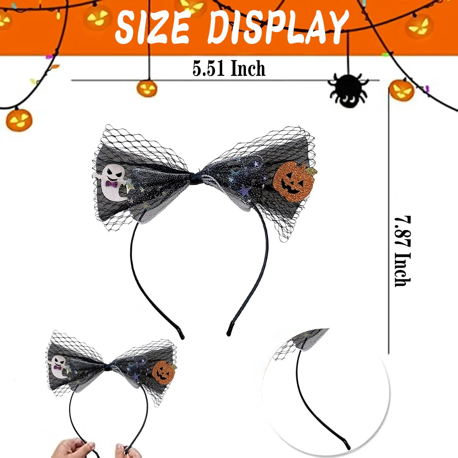 Pasiihol ハロウィン ヘッドバンド パーティーデコレーション 女の子用