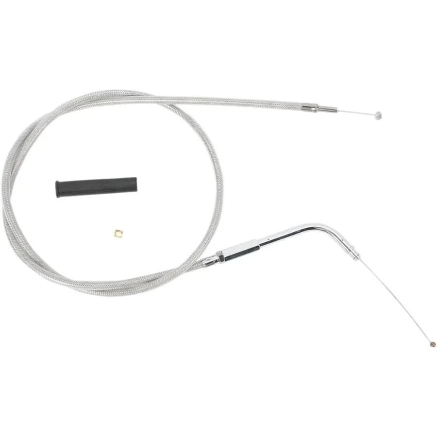 Drag Specialties ドラッグスペシャリティーズ Stainless Braided Idle Cable［0651-0099］ HARLEY-DAVIDSON ハーレーダビッドソン ハンドル周辺パーツ