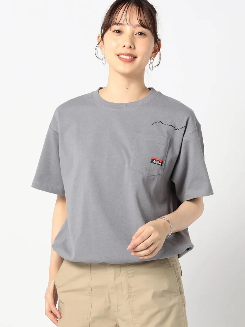 【NANGA別注】バックプリントTシャツ Grand PARK NICOLE ニコル トップス カットソー・Tシャツ ブラック ホワイト グレー【送料無料】[ Fashion]