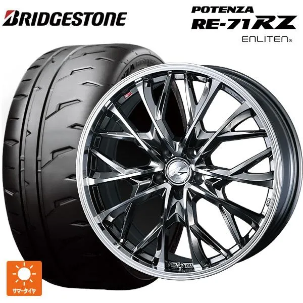 送料無料 サマータイヤホイール 4本セット 225/40R19 93W XL ブリヂストン ポテンザ RE-71RZ 正規品 ウェッズ レオニス MV