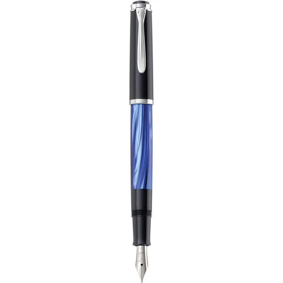 【並行輸入品】Pelikan Classic M205 ピストンフィル 万年筆 ブルーマーブル 細字