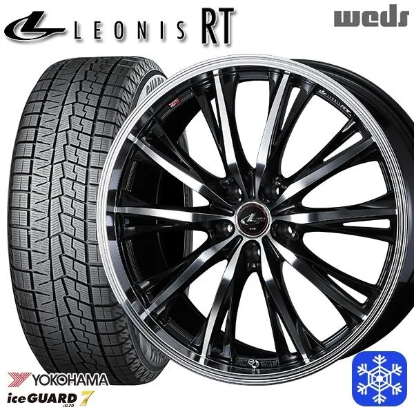 225/60R17インチ ヨコハマ アイスガード IG70 5H100 スタッドレスタイヤホイールセット ウェッズ レオニス RT PBMC