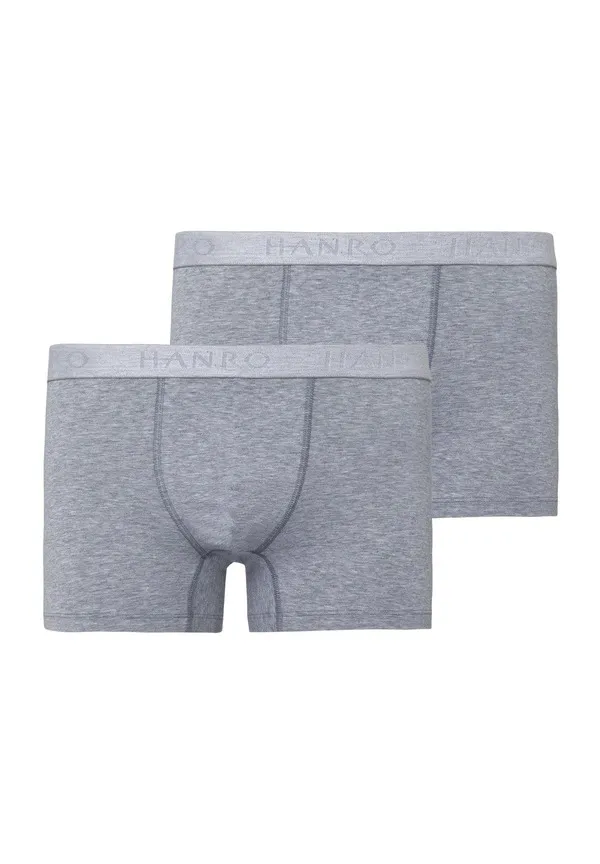 ハンロ メンズ アンダーウェア ボクサーパンツ コットン Hanro Cotton Essentials 2-Pack Cotton Boxer Briefs Light Melange