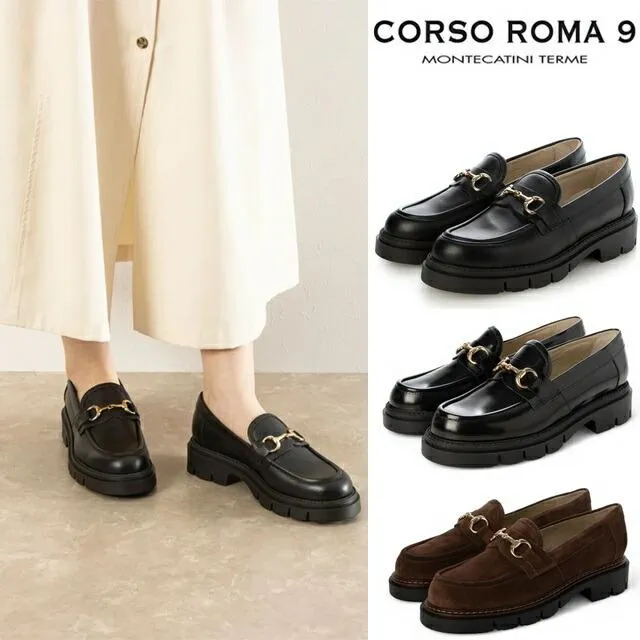 CORSO ROMA 9 コルソローマ ノーヴェ 厚底ローファー ビットローファー レザー正規輸入品 レディース イタリア製 ハンドメイド