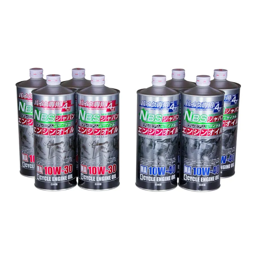 プレミアムエンジンオイル 10Ｗ-30×4 10Ｗ-40×4 1L 日本国内産 バイク用 NBSジャパン Ｇ1互換 スクーター 4stオイル