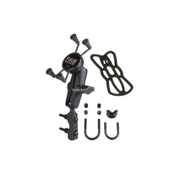 【メーカー在庫あり】 RAM-B-174-UN7U ラムマウント RAM MOUNT Xグリップ\u0026ブレーキ/クラッチランプ スマートフォン用 テザー付 黒 SP店
