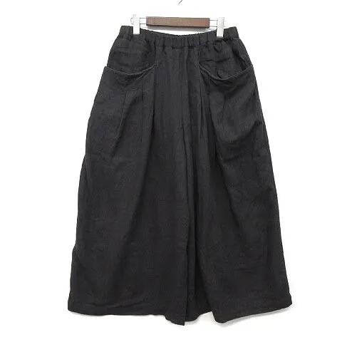 【中古】イクナ/スズキタカユキ ikkuna / suzuki takayuki 2024AW ウール リネン ワイド イージーパンツ チャコールグレー 1 1245013FPT レディース 【ベクトル 古着】 260329