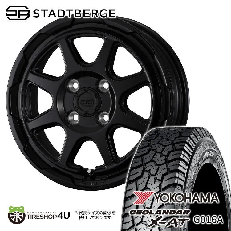 タイヤホイール4本セット WEDS ADVENTURE STADTBERGE 14x4.5J 4/100 +45 SMB YOKOHAMA GEOLANDAR X-AT G016A 155/65R14 78/75Q LT