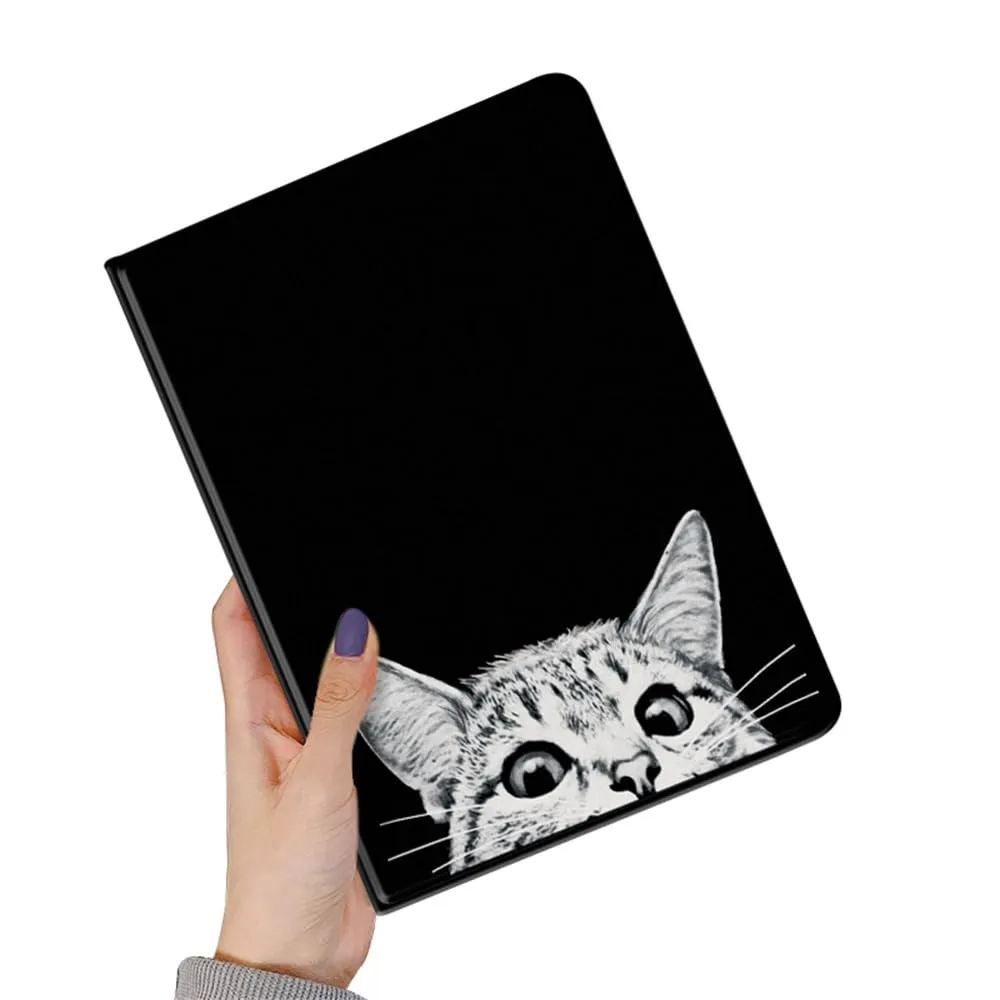 Disonbeir 対応 Xiaomi Pad 6S Pro 12.4インチ ケース 可愛い 動物 ラッコ クマ ウサギ ネコ 柄 イラスト ペン収納可能 シャオミ xiaomi pad 6s pro 12.4 用 カバー 印刷 プリント ブック式 手帳型 柄物 オリジ