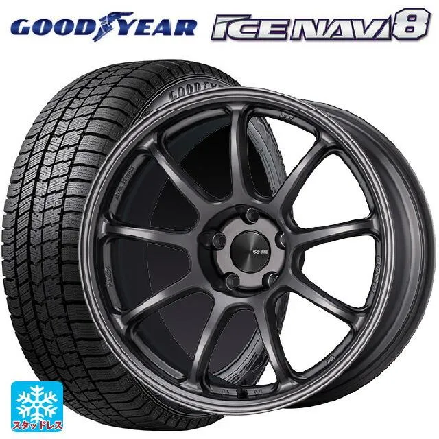 送料無料 スタッドレスタイヤホイール 4本セット 225/50R18 95Q グッドイヤー アイスナビ8 # エンケイ パフォーマンスライン PF09