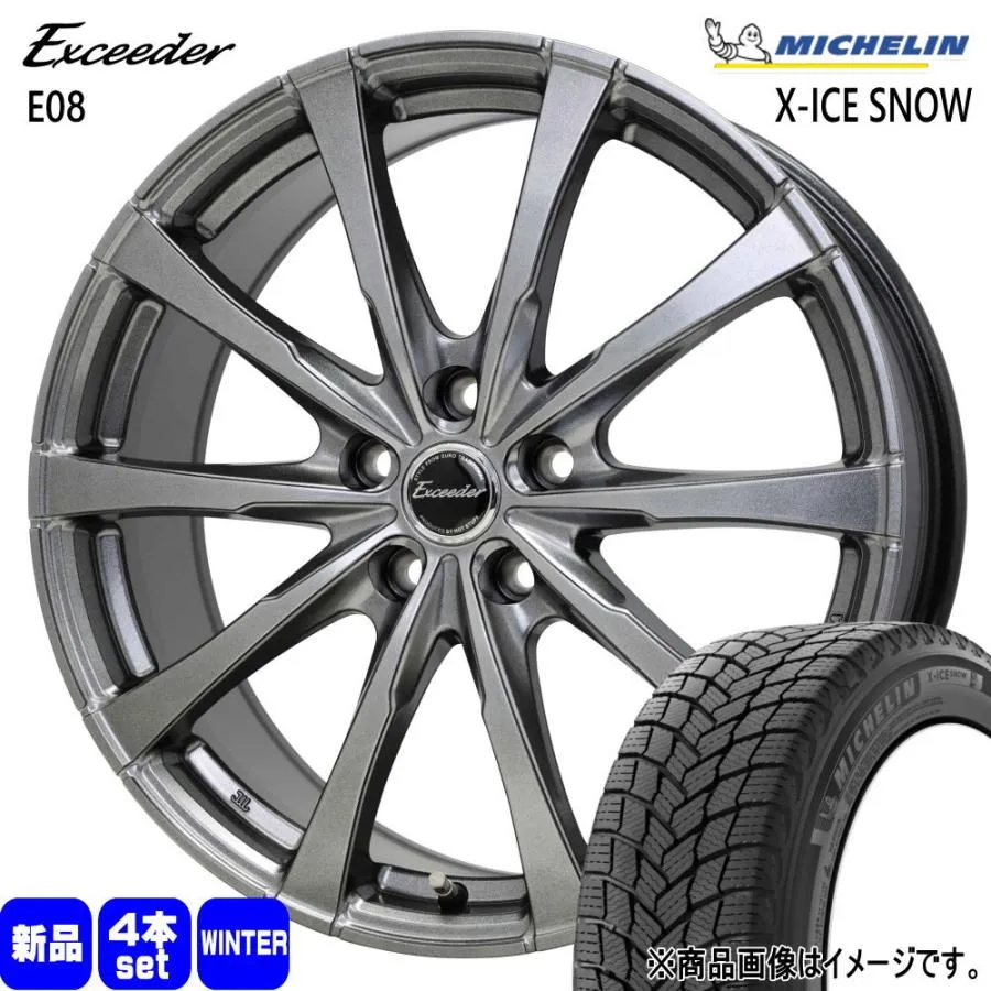 225/60R17 103T XL ミシュラン X-ICE SNOW 冬用 スタッドレスタイヤ Exceeder E08 30系アルファード/T31エクストレイル