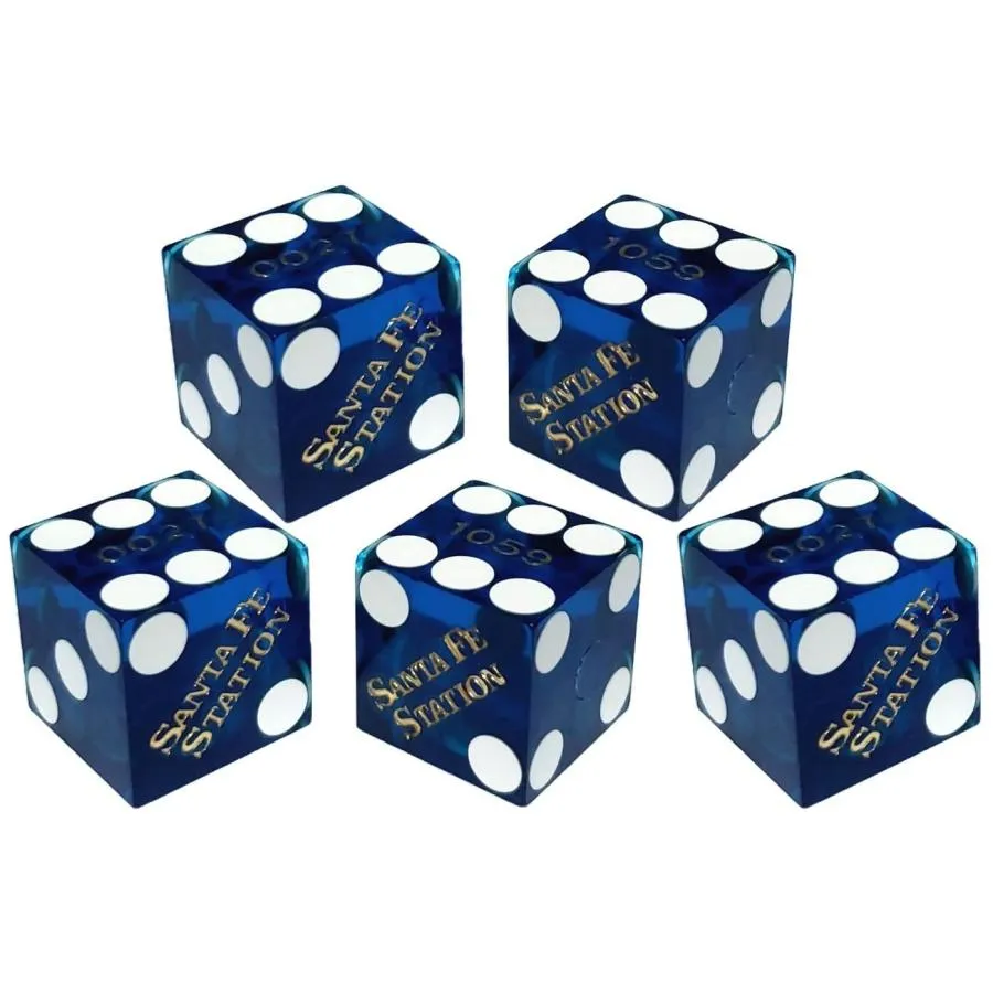 【並行輸入品】 サンタフェラスベガスカジノテーブルプレイ19mmマッチングシリアルナンバークラップスダイスポーチセット(5個セット(フルスティック